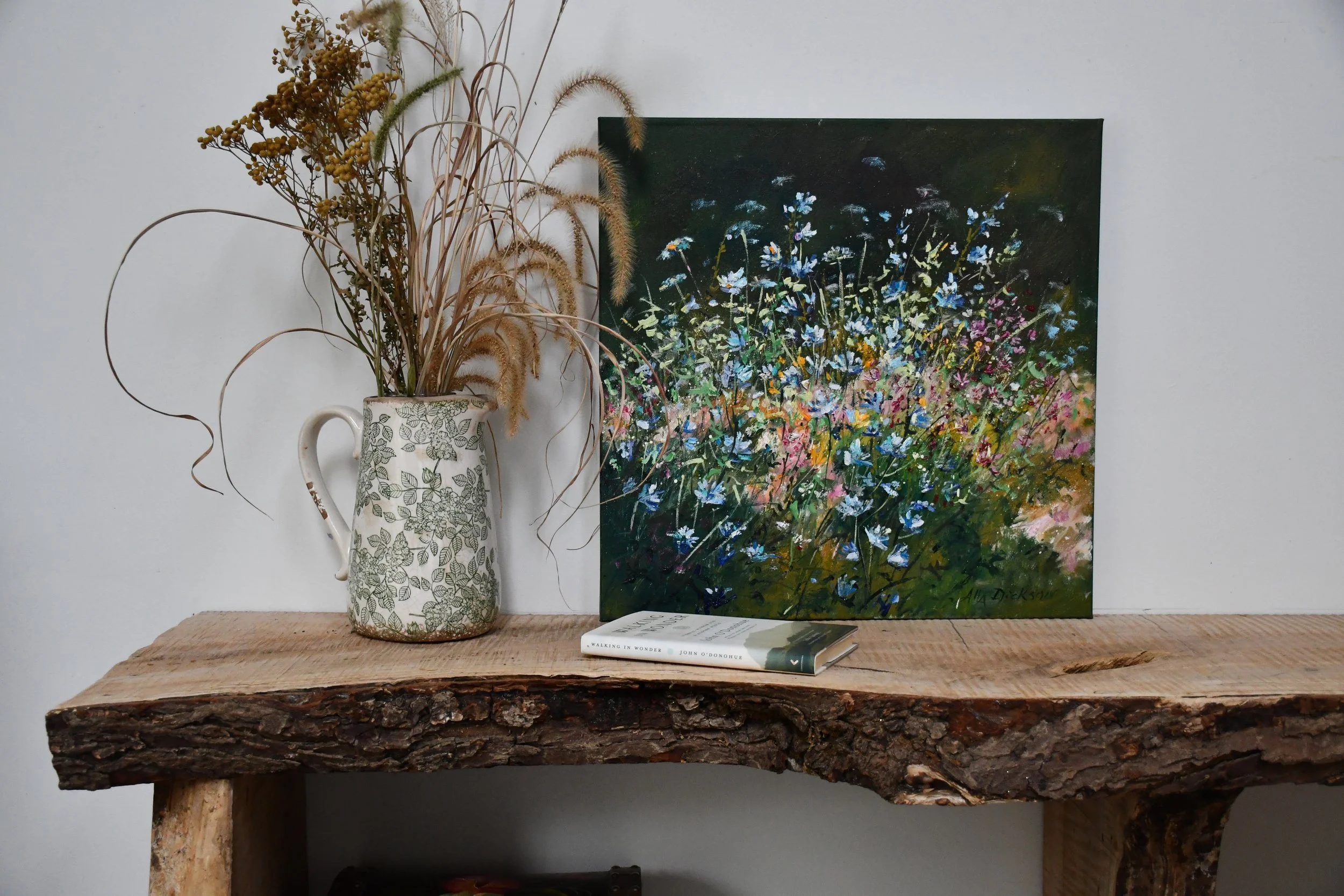 Wildflowers — Original Oil Paintings Watercolor Art Home Good